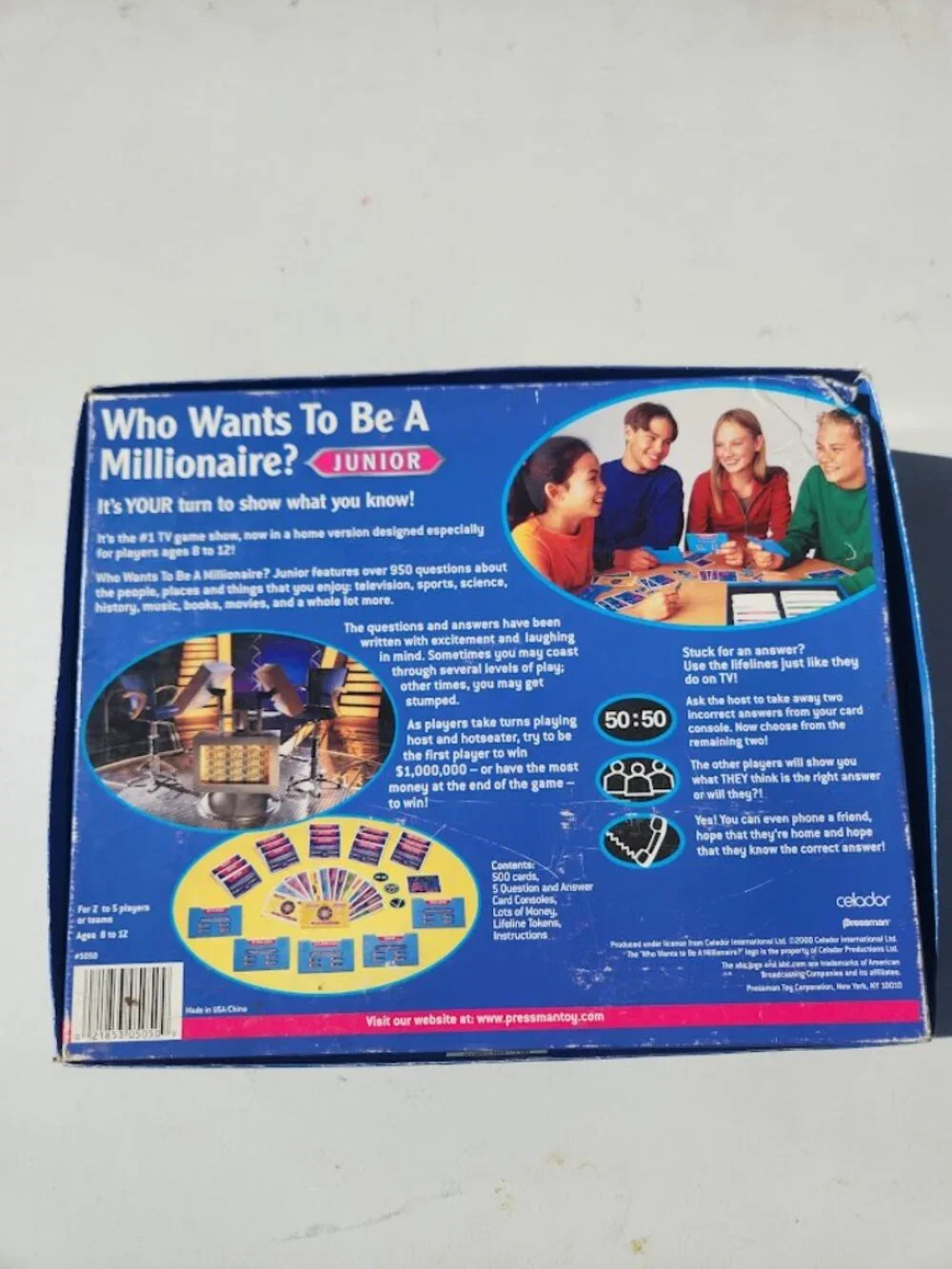 Who Wants to be a Millionaire Junior Edition Board Game Pressman ABC Toy Family